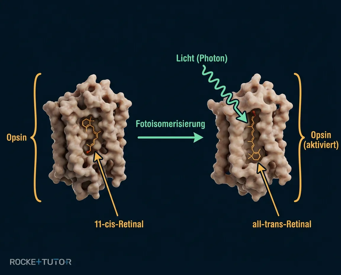 Rhodopsin und Retinal Struktur