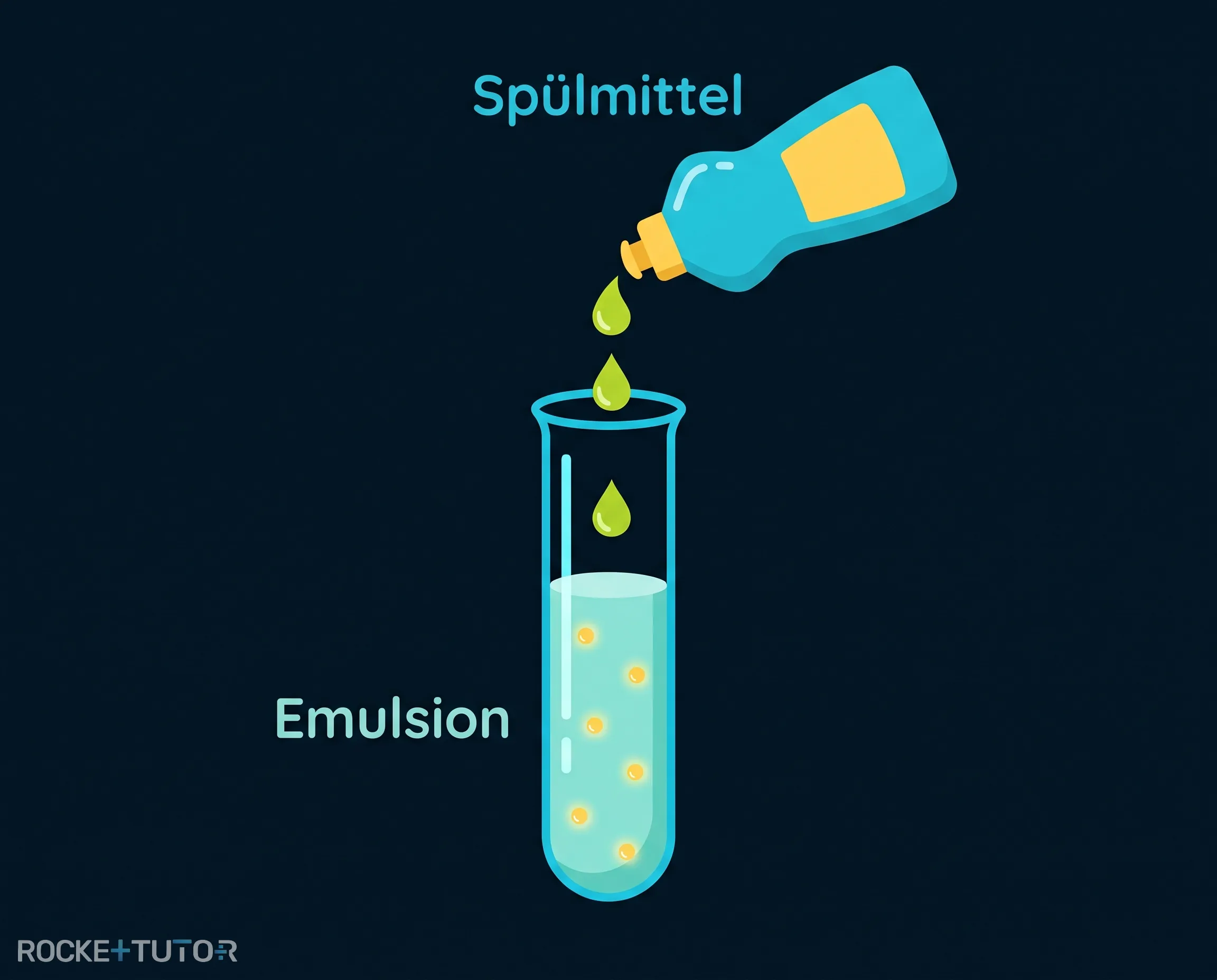 Öl und Wasser Experiment