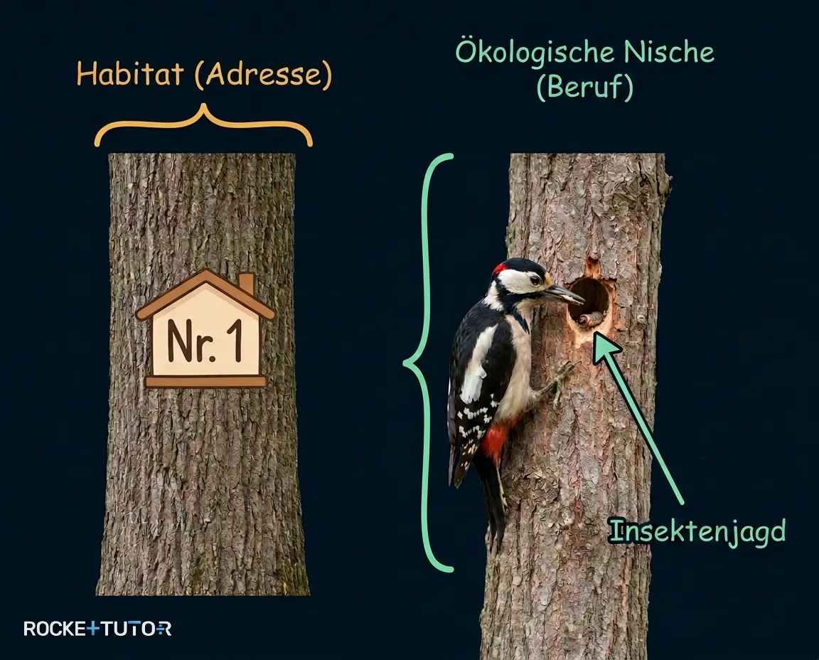 Habitat und ökologische Nische Vergleich