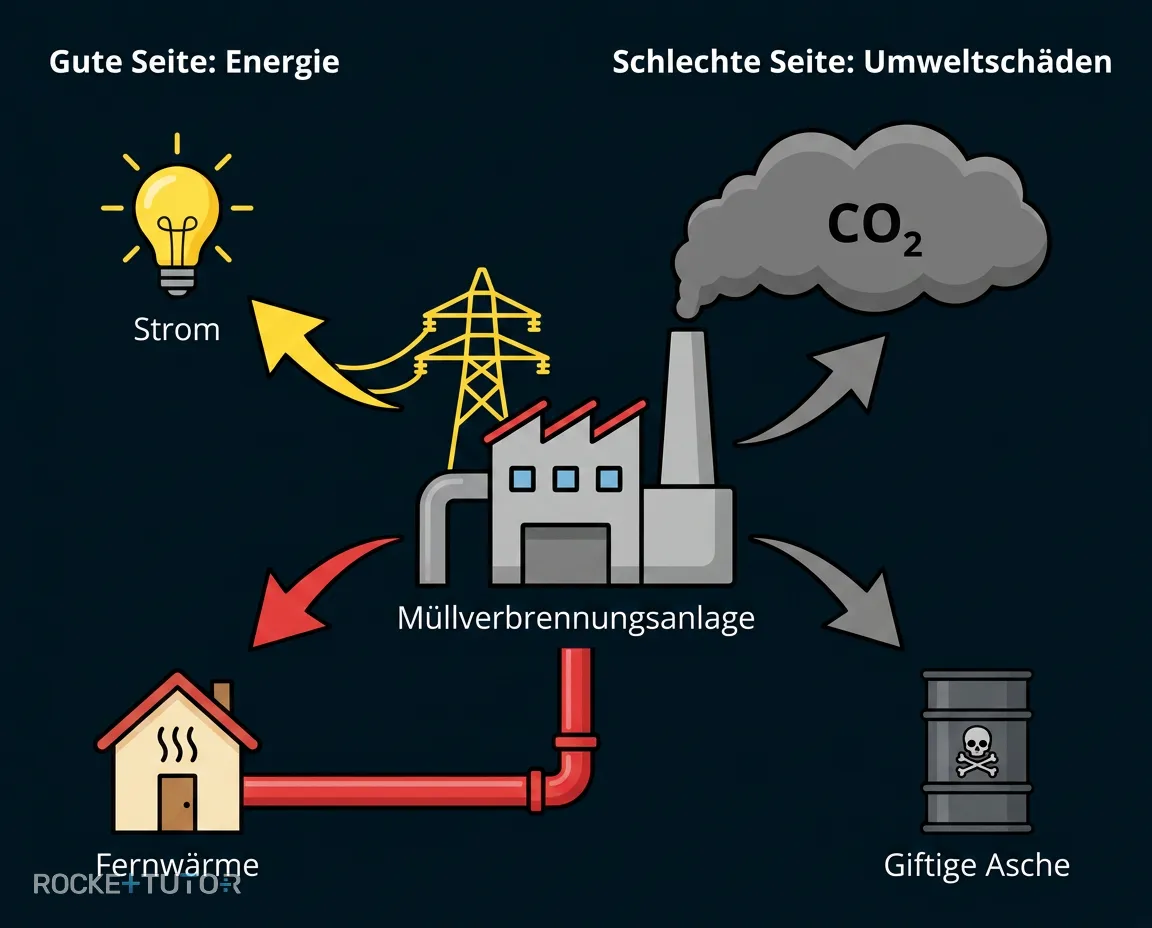 Müllverbrennungsanlage mit Vor- und Nachteilen