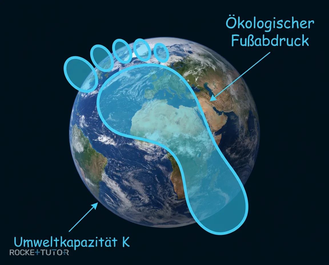 Ökologischer Fußabdruck Illustration
