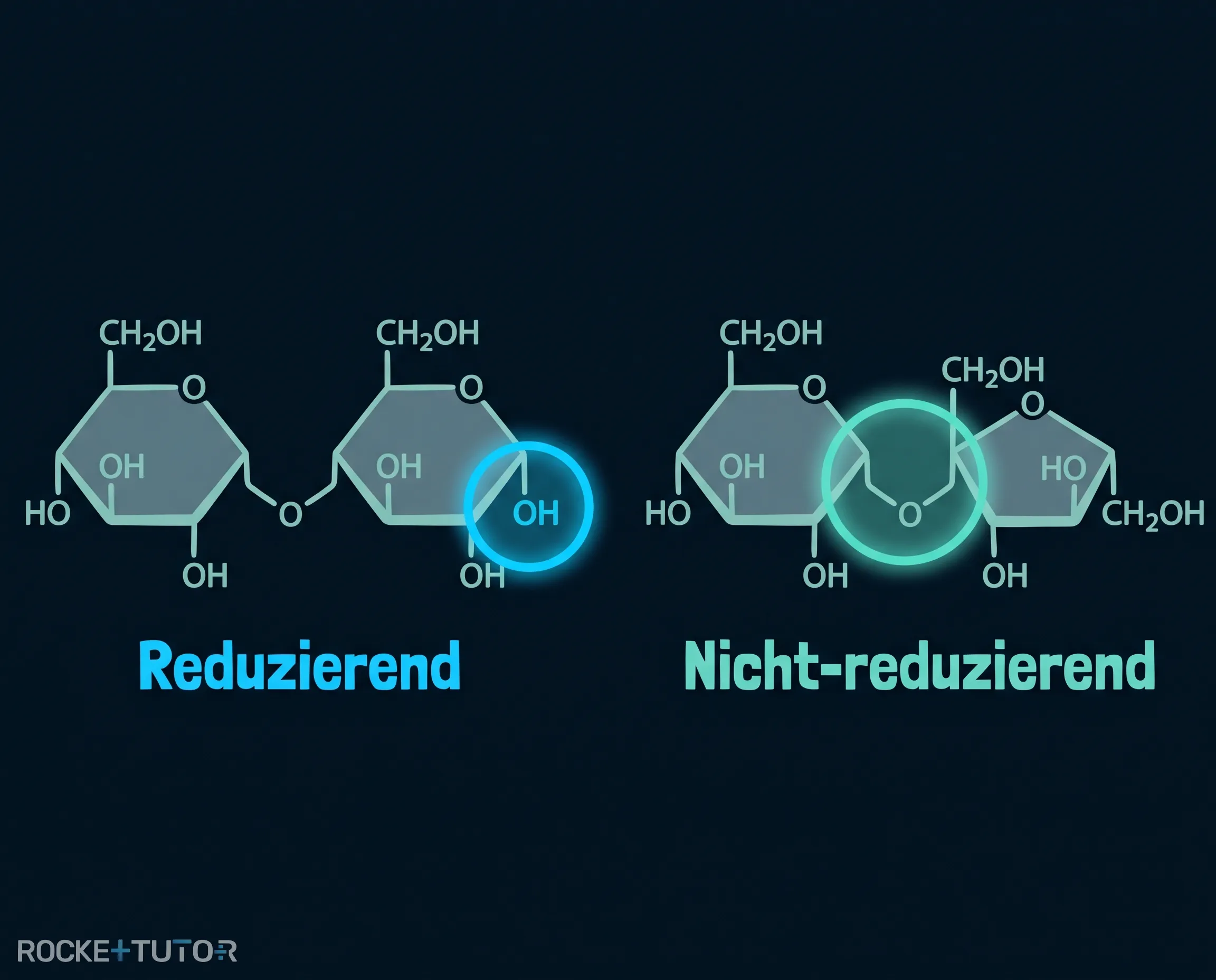 Ringöffnung eines Zuckers zur Aldehydgruppe