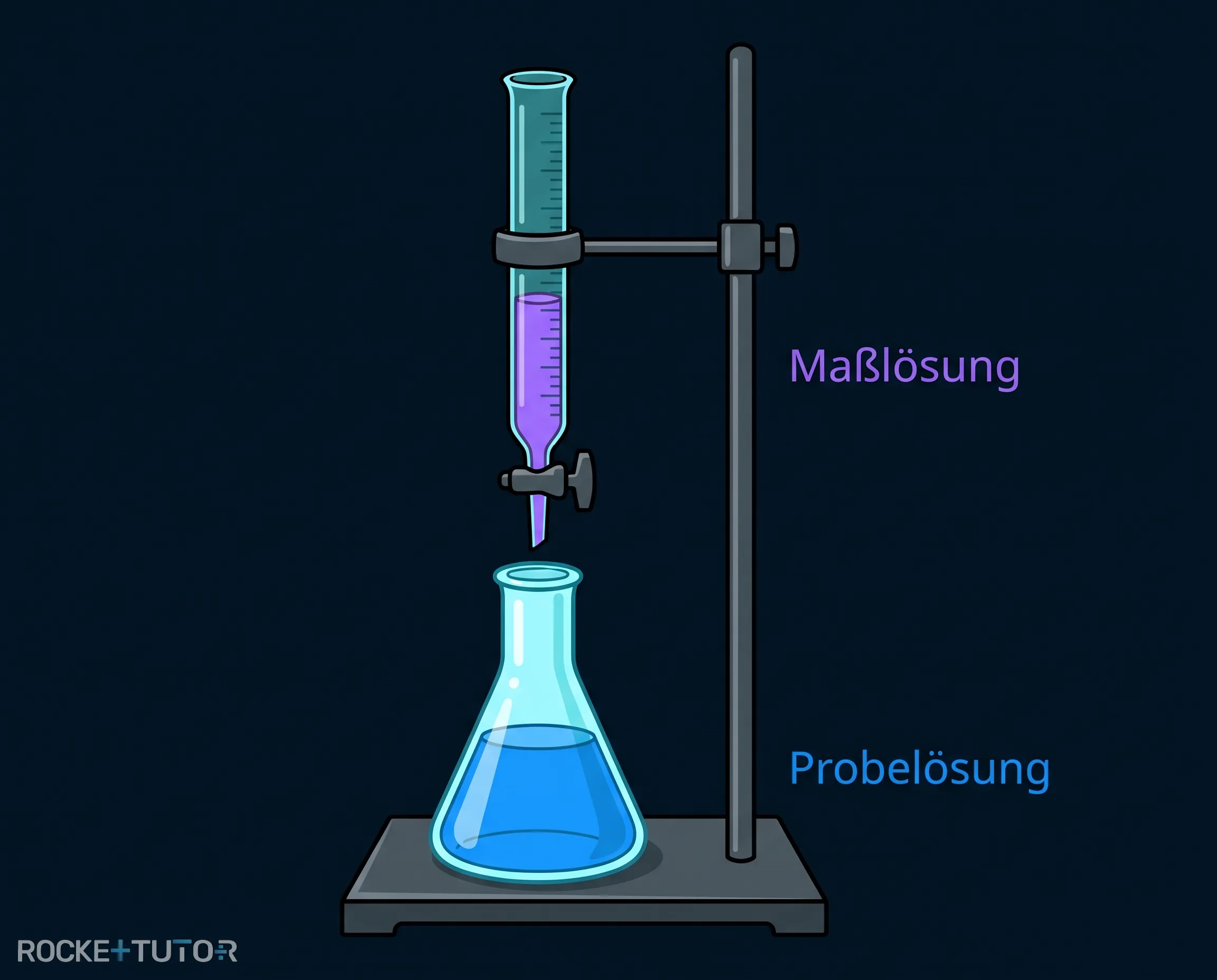 Aufbau einer Titration im Labor