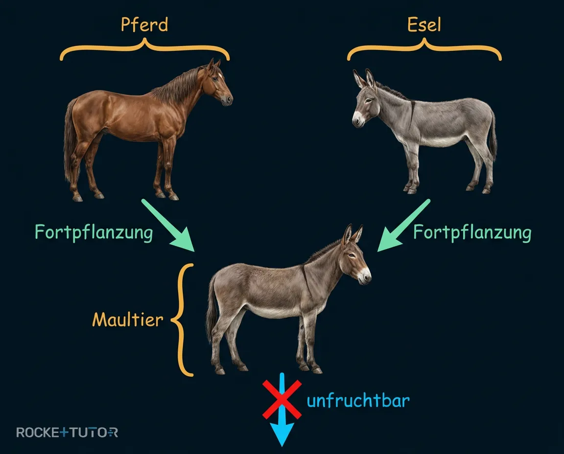 Zwei ähnliche Tiere paaren sich