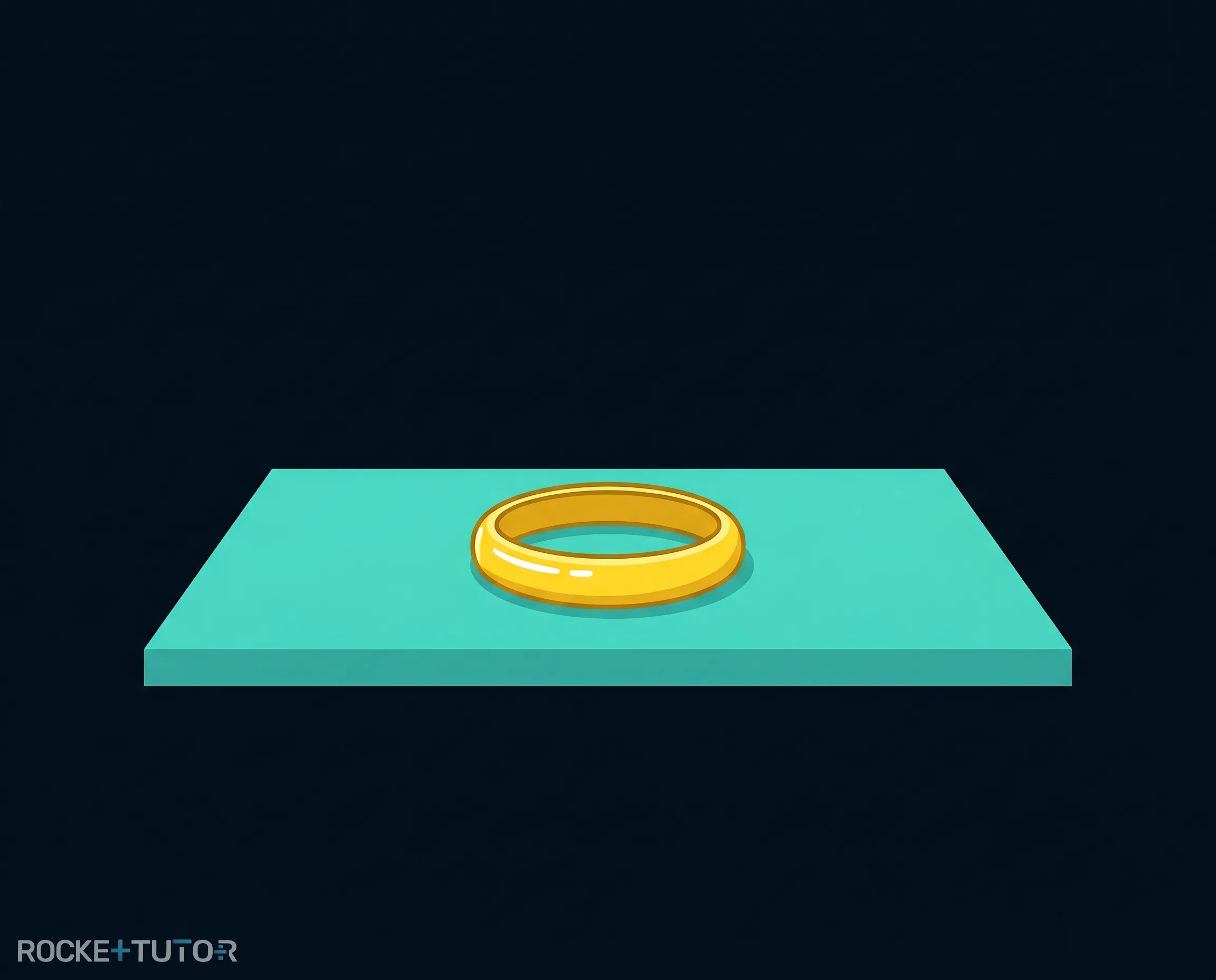 Goldring auf einem Tisch