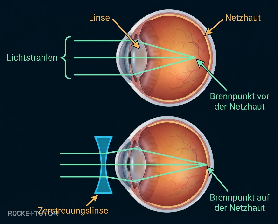 Kurzsichtigkeit und Zerstreuungslinse