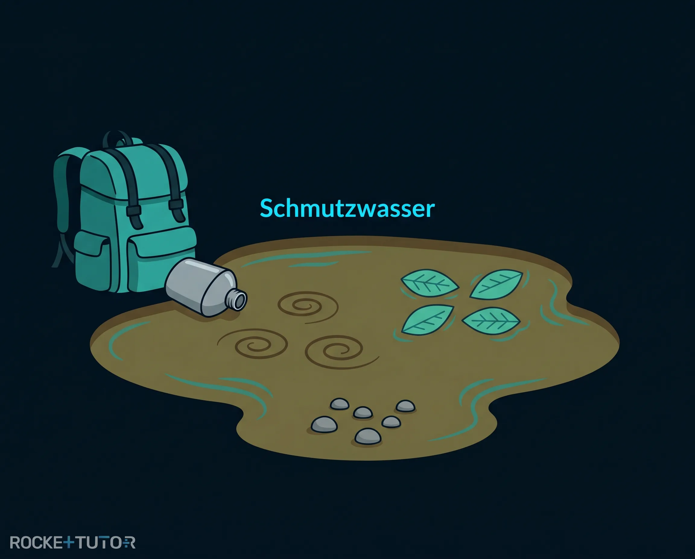 Schlammige Pfütze in der Natur