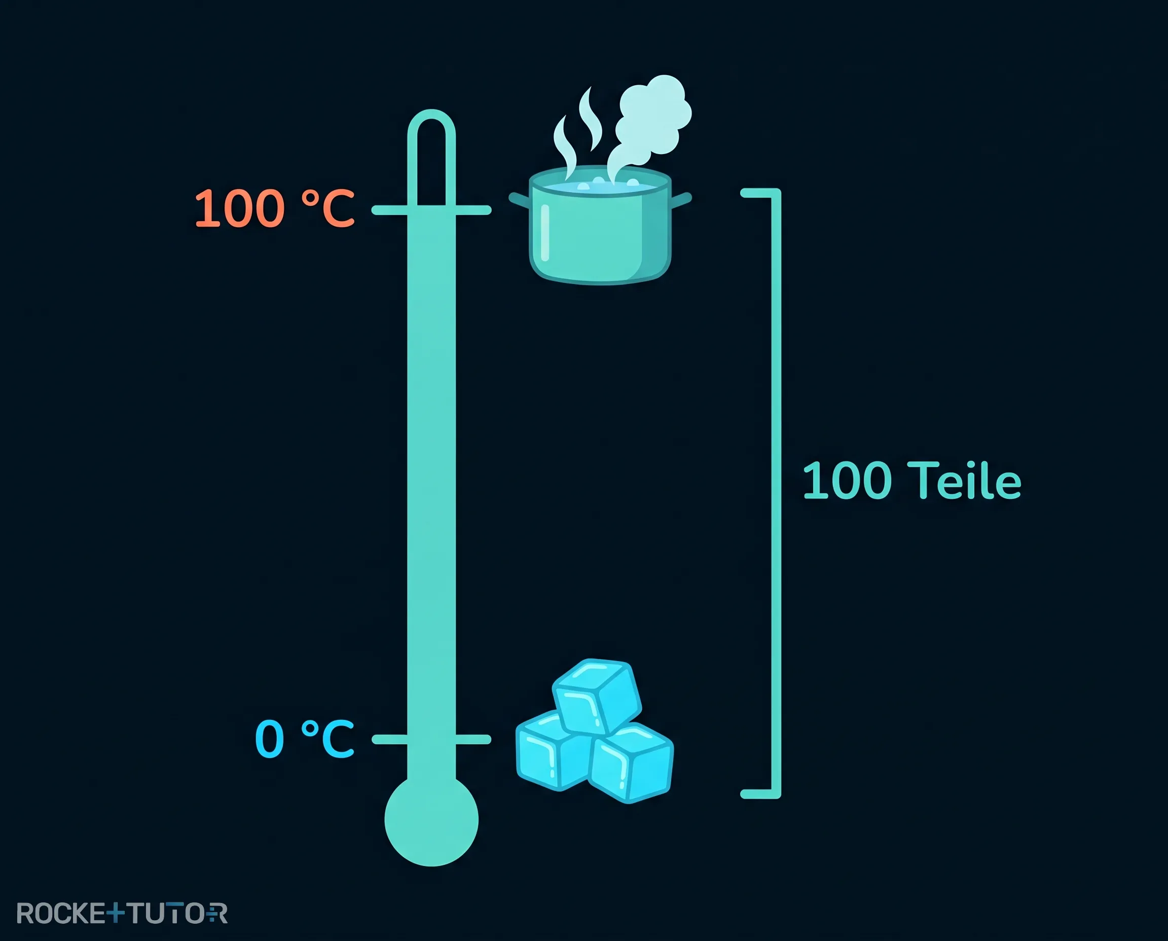 Celsius Skala mit Fixpunkten