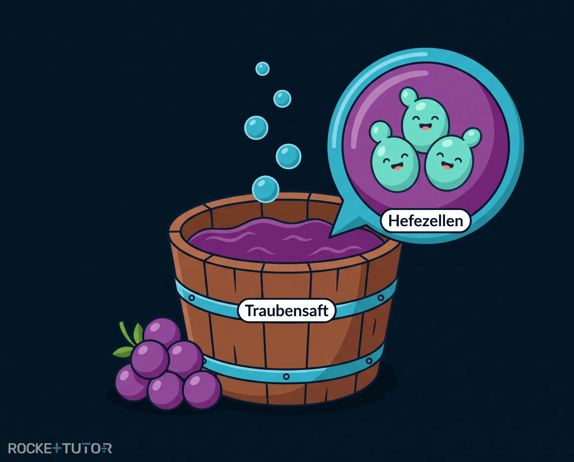 Hefezellen bei der Ethanolproduktion