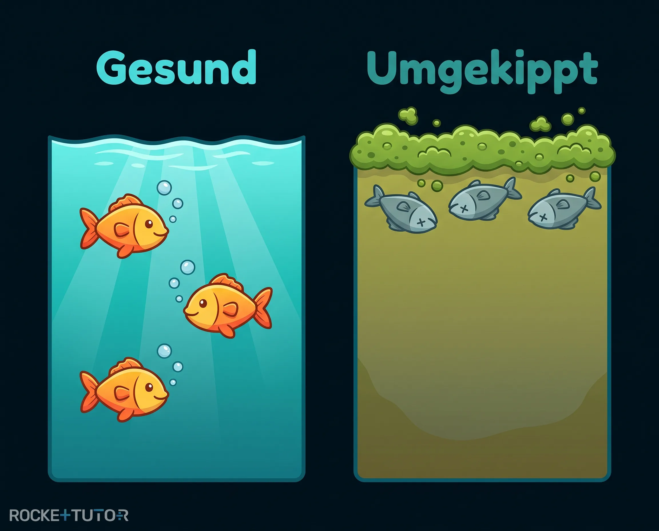 Trüber See mit Algen