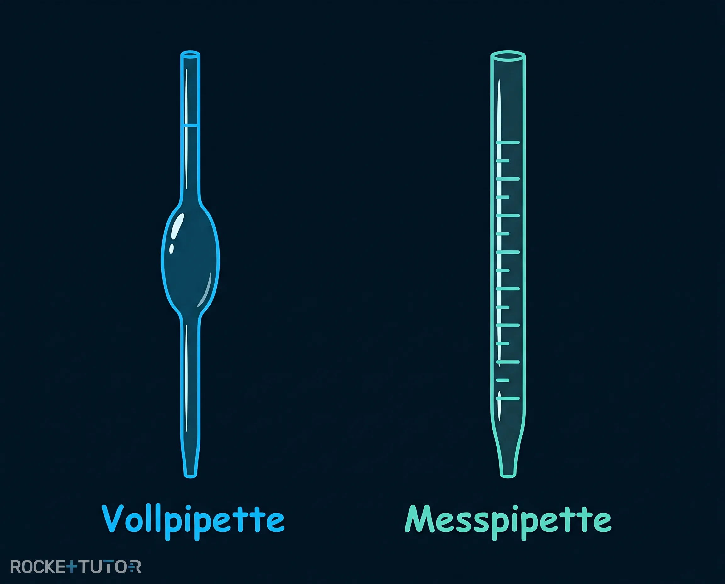 Vergleich Vollpipette und Messpipette
