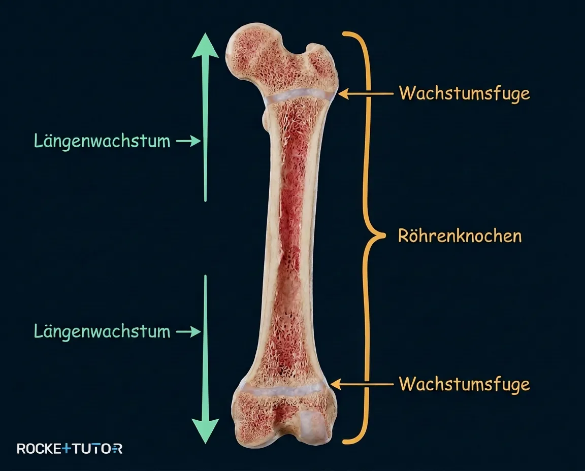 Wachstumsfugen im Röhrenknochen