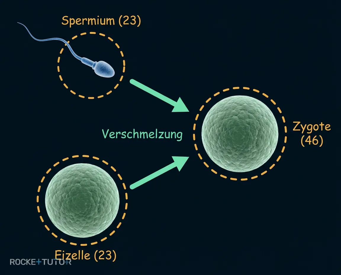 Meiose halbiert den Chromosomensatz