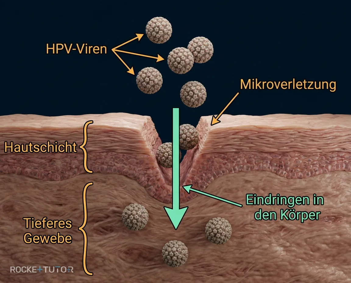 Übertragung von HPV über die Haut