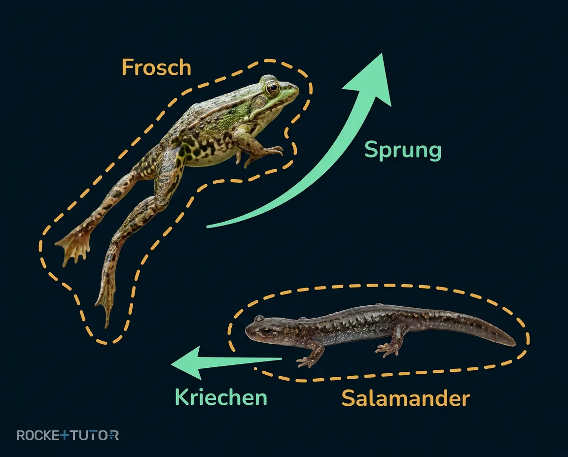Frosch und kriechender Lurch