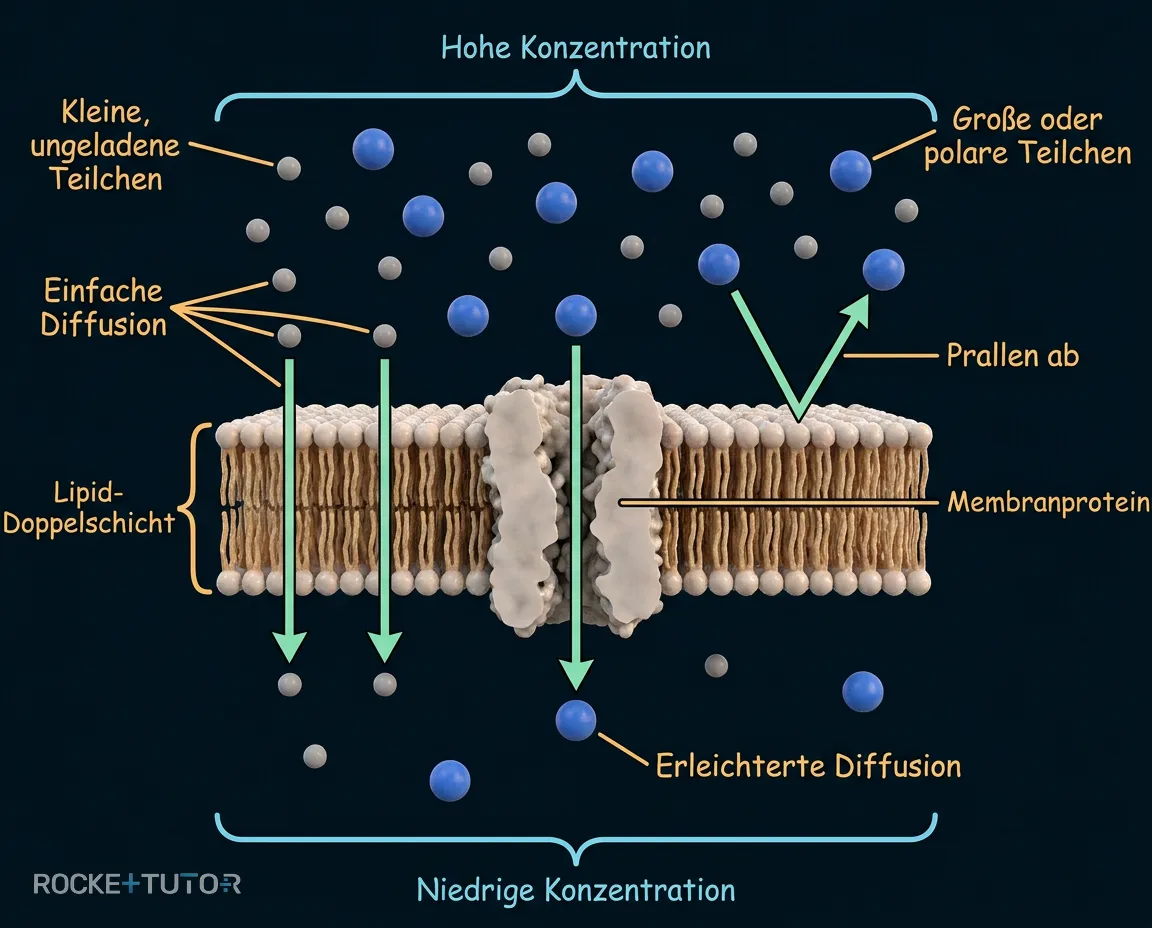 Erleichterte Diffusion durch Membranproteine