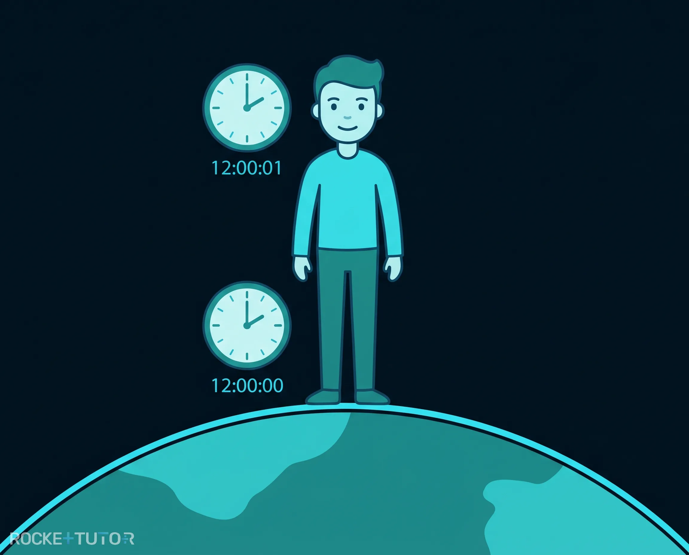 Uhr und gekrümmte Raumzeit