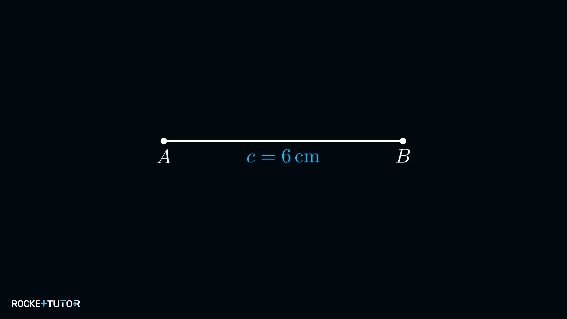 Seite c = 6 cm mit Punkten A und B