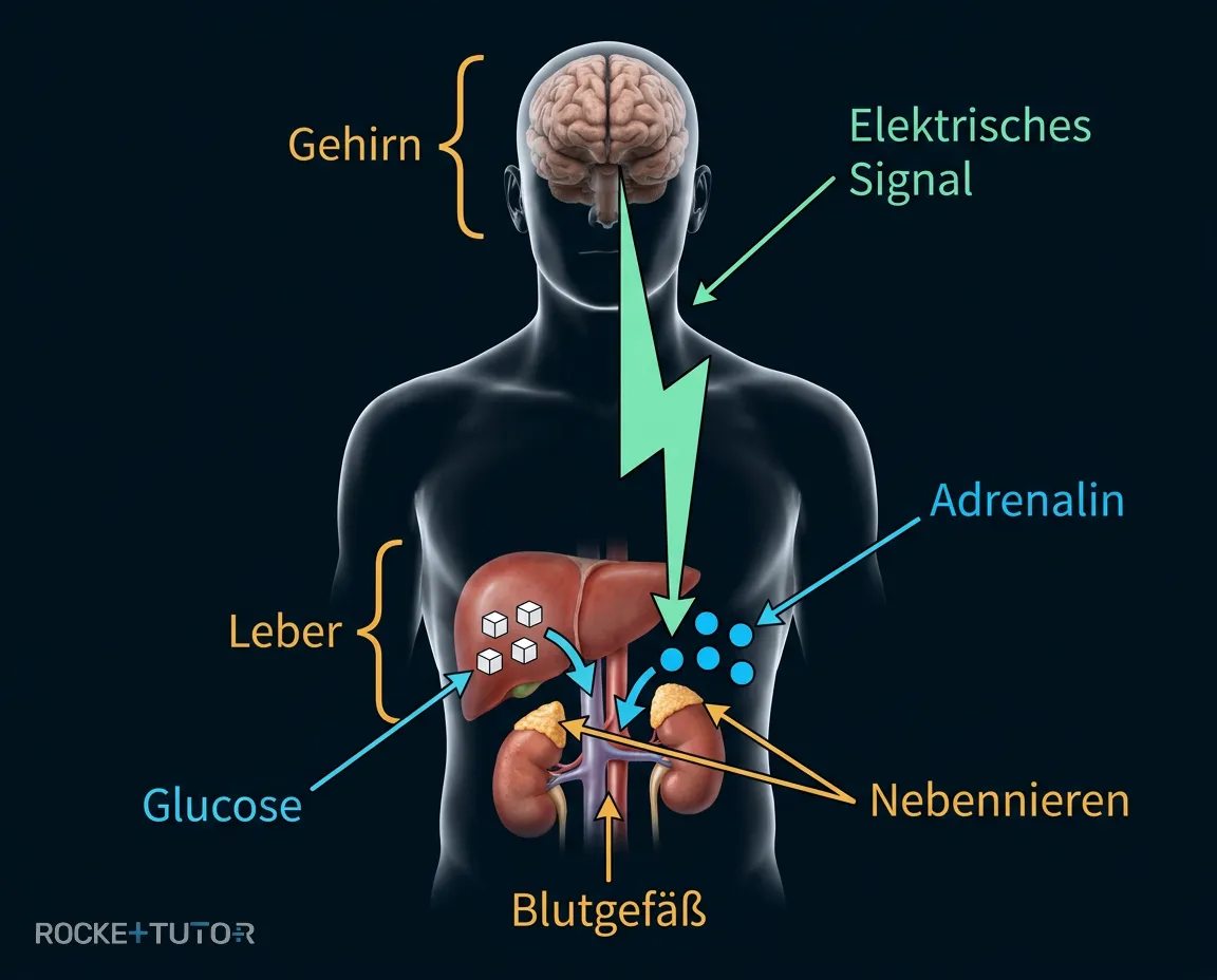 Ausschüttung von Stresshormonen