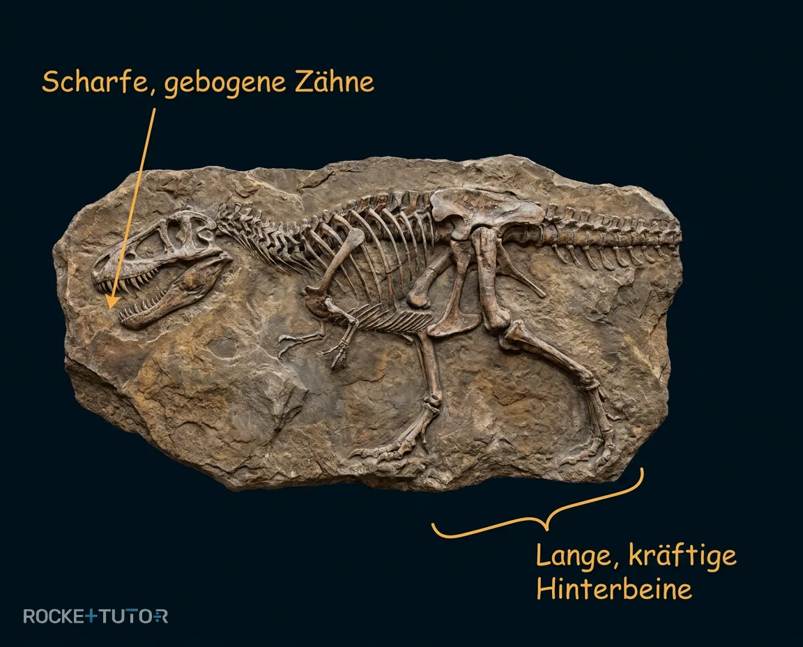 Fossil eines Raubdinosauriers