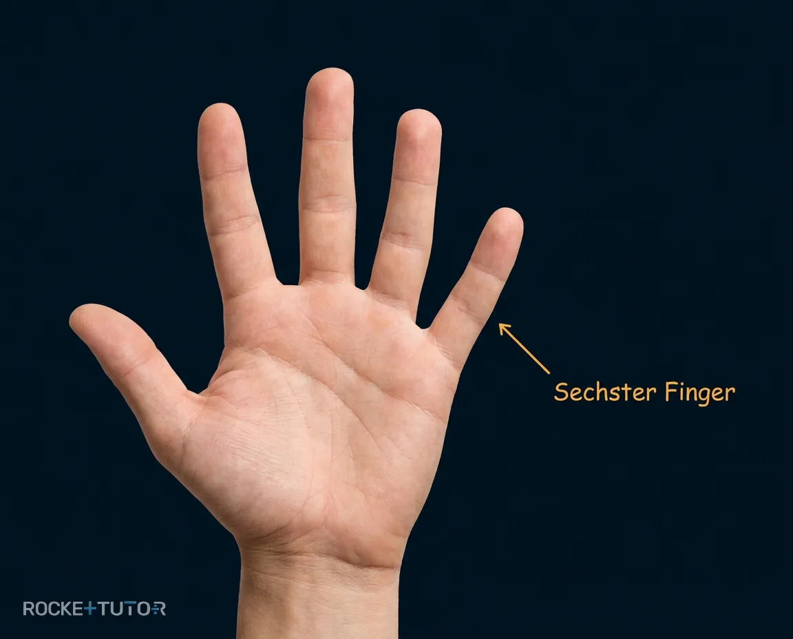 Röntgenbild einer Hand mit Polydaktylie