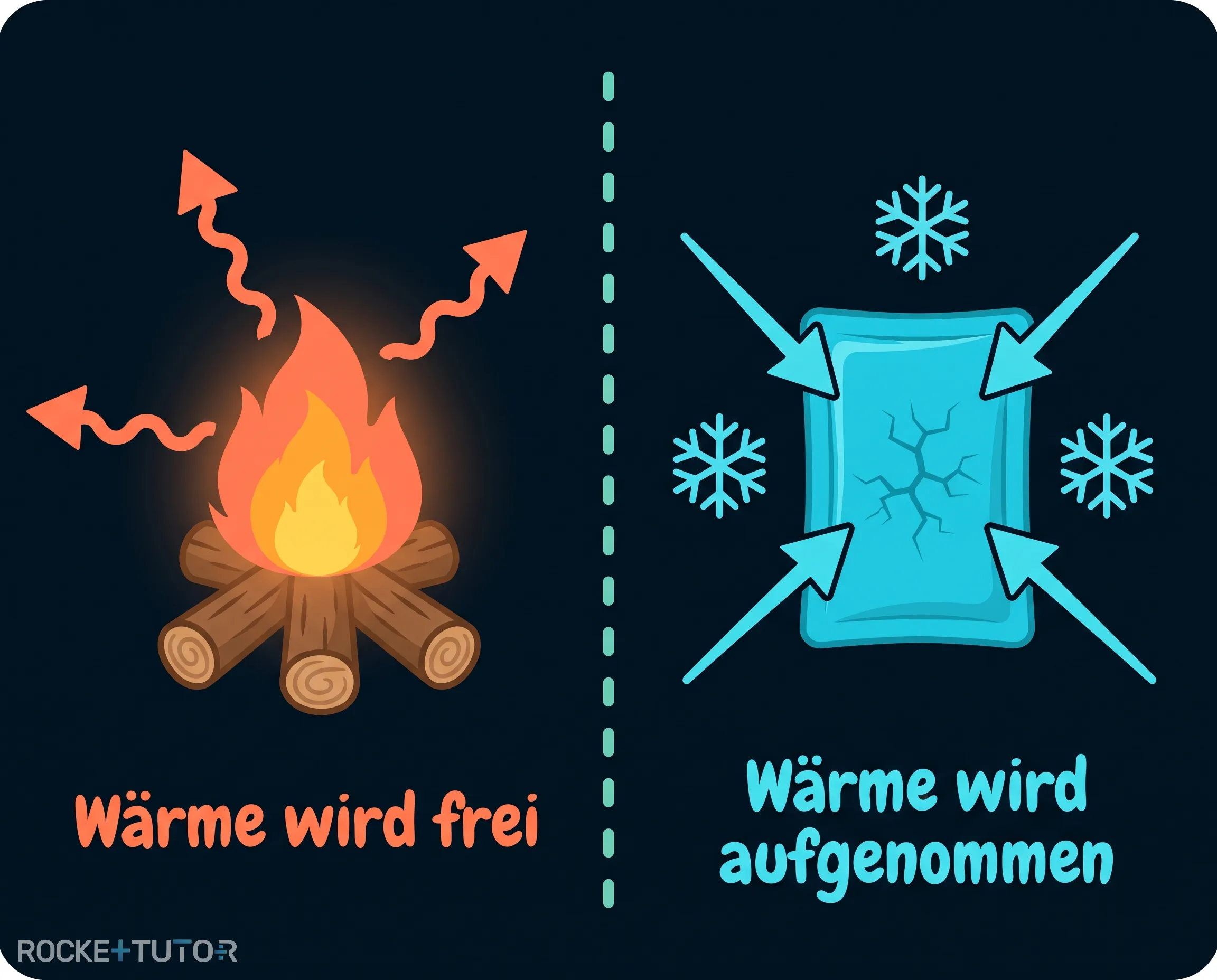Lagerfeuer und Kühlpack