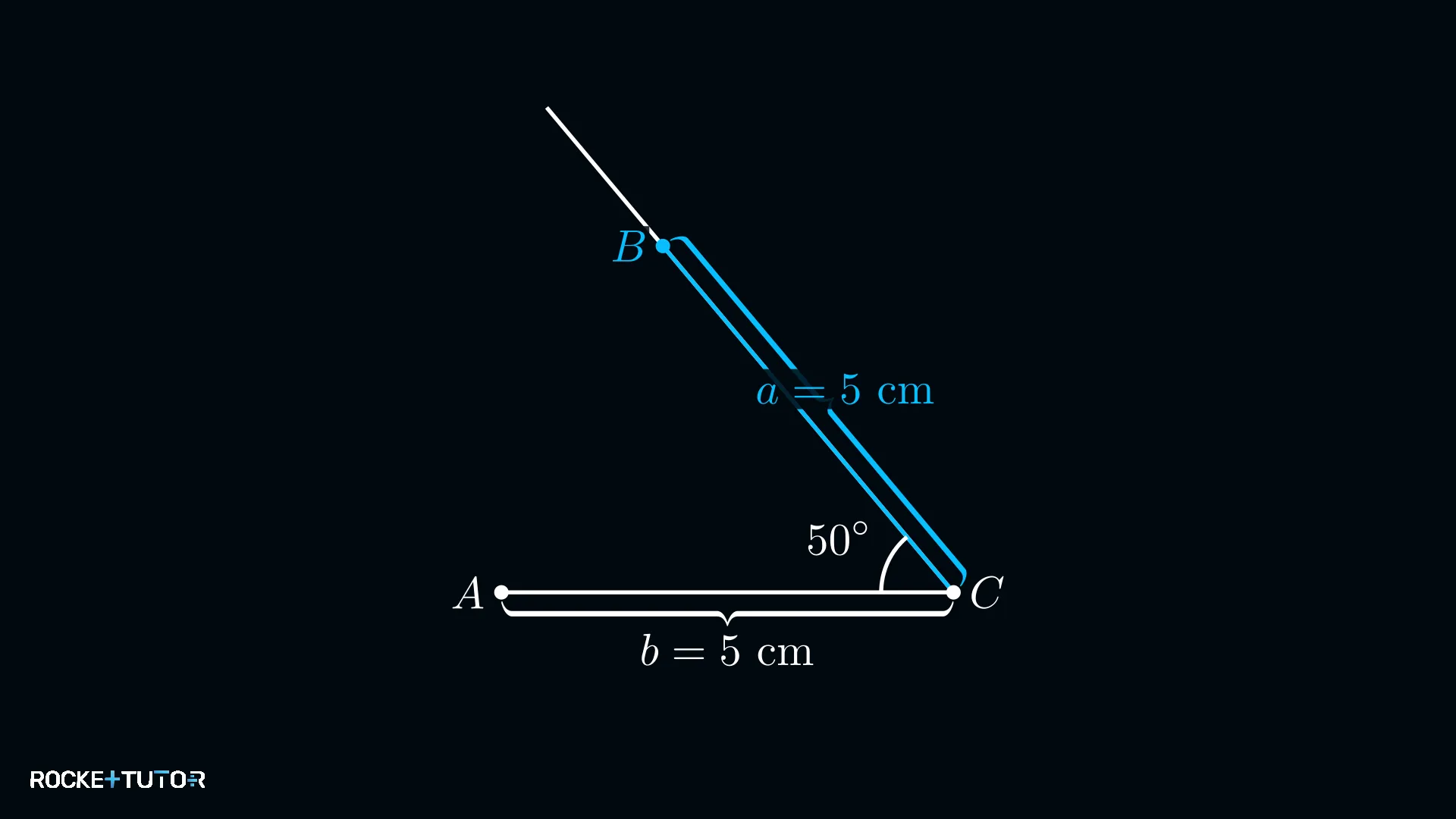 Zweiter Schenkel mit 5 cm