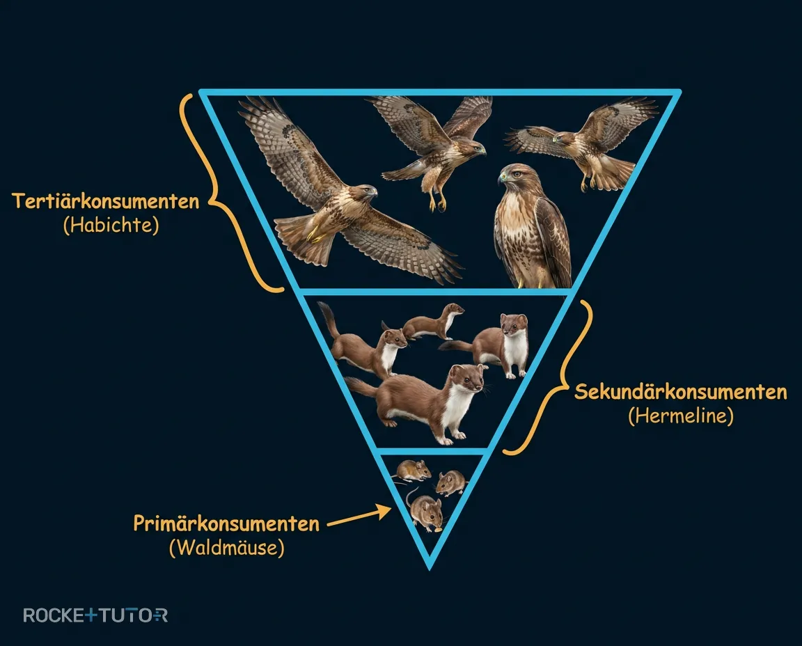 Flächenbedarfspyramide für Raubtiere