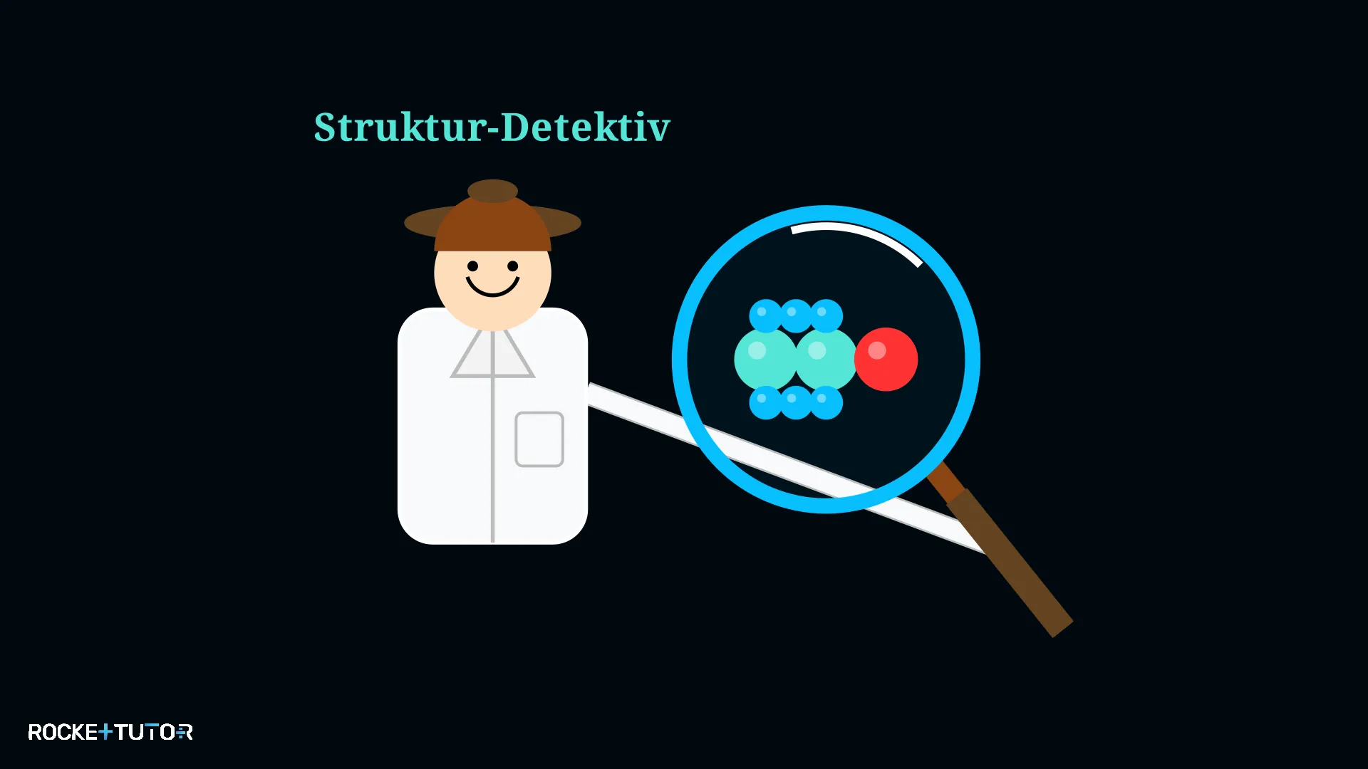 Chemiker analysiert Molekülstruktur