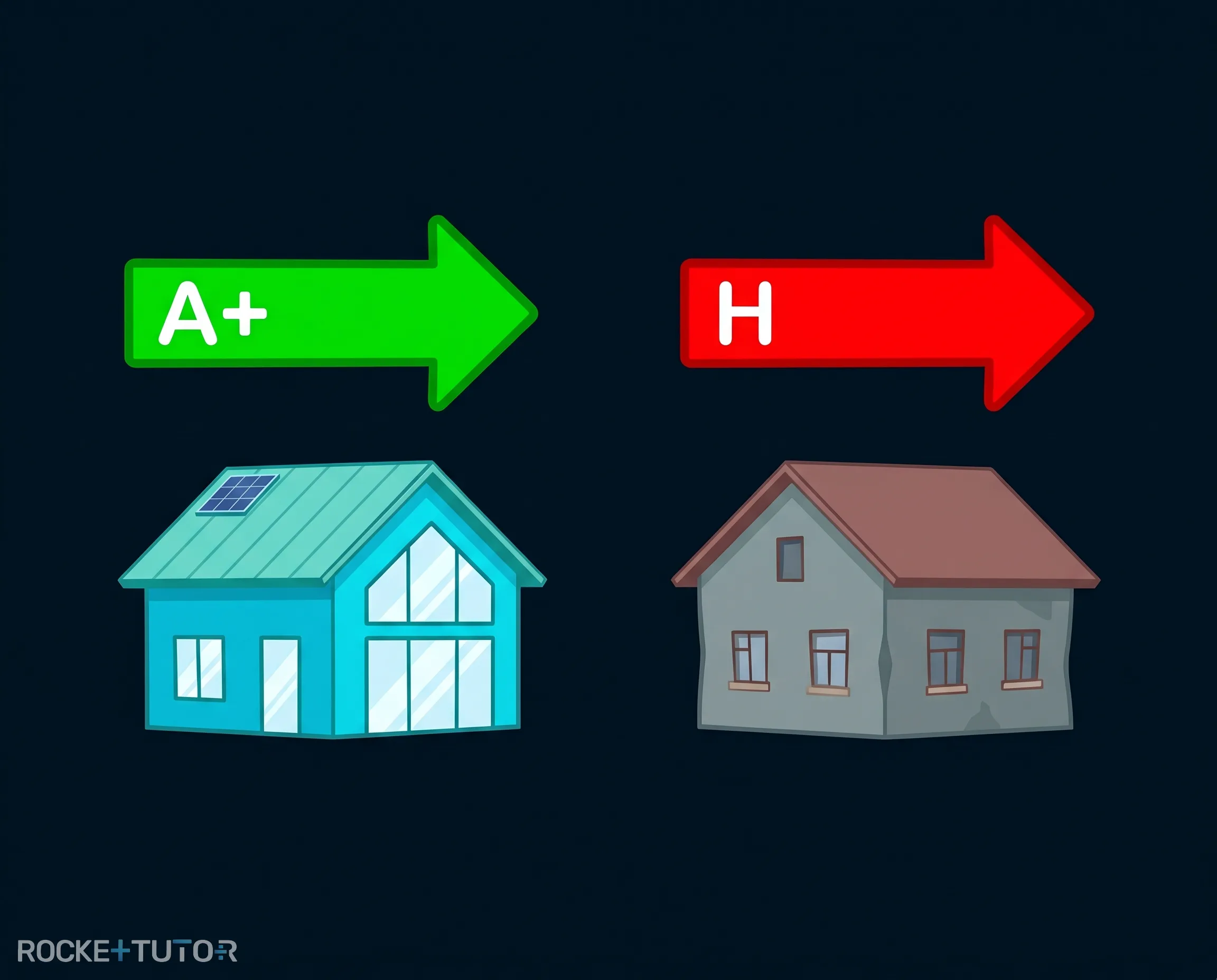 Haus mit Wärmeverlust