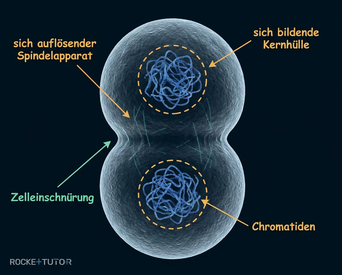 Zelle in der Telophase