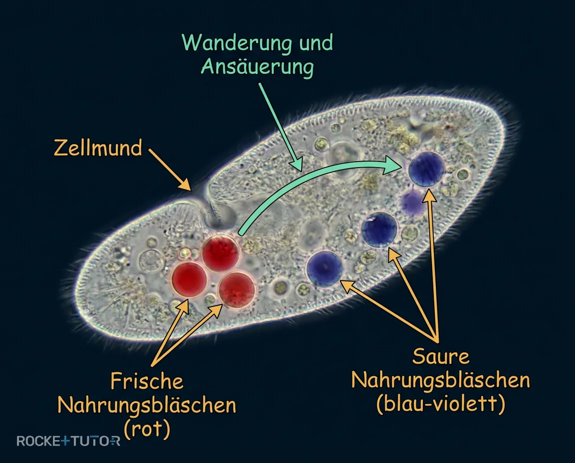 Pantoffeltierchen Experiment mit Kongorot