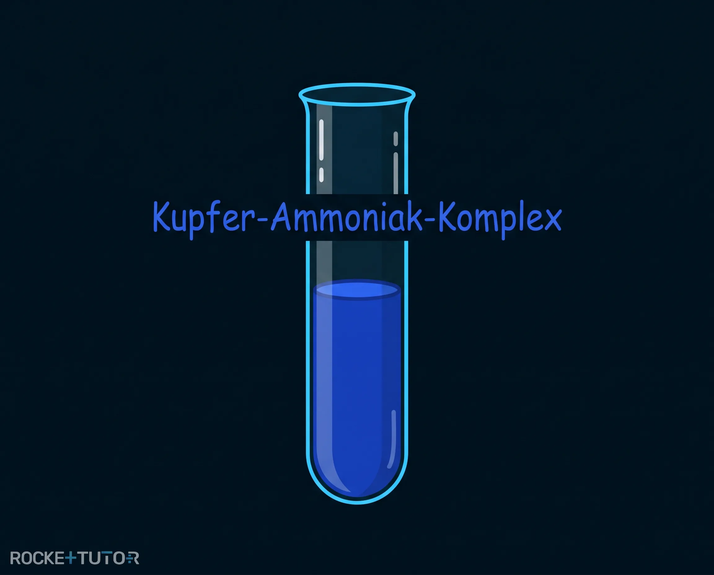 Tiefblaue Lösung nach Ammoniakzugabe