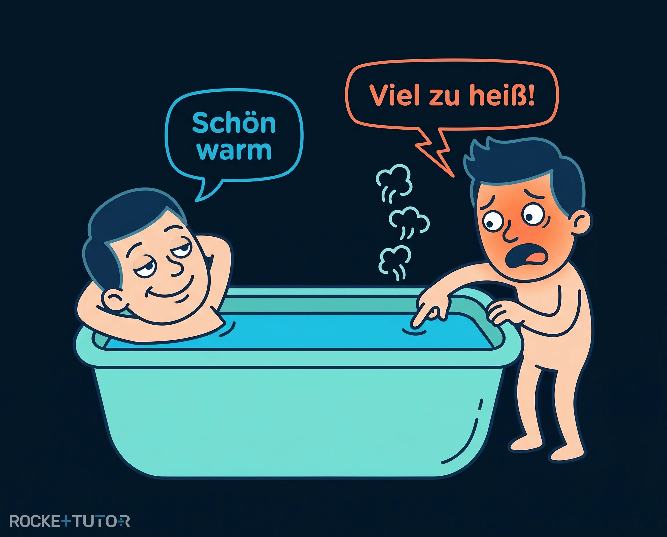 Junge fühlt Badewasser