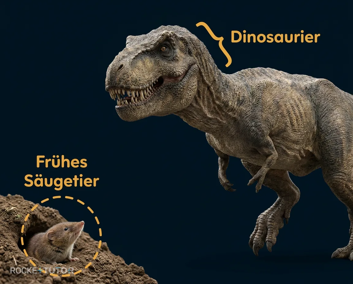 Dinosaurier und kleine Säugetiere