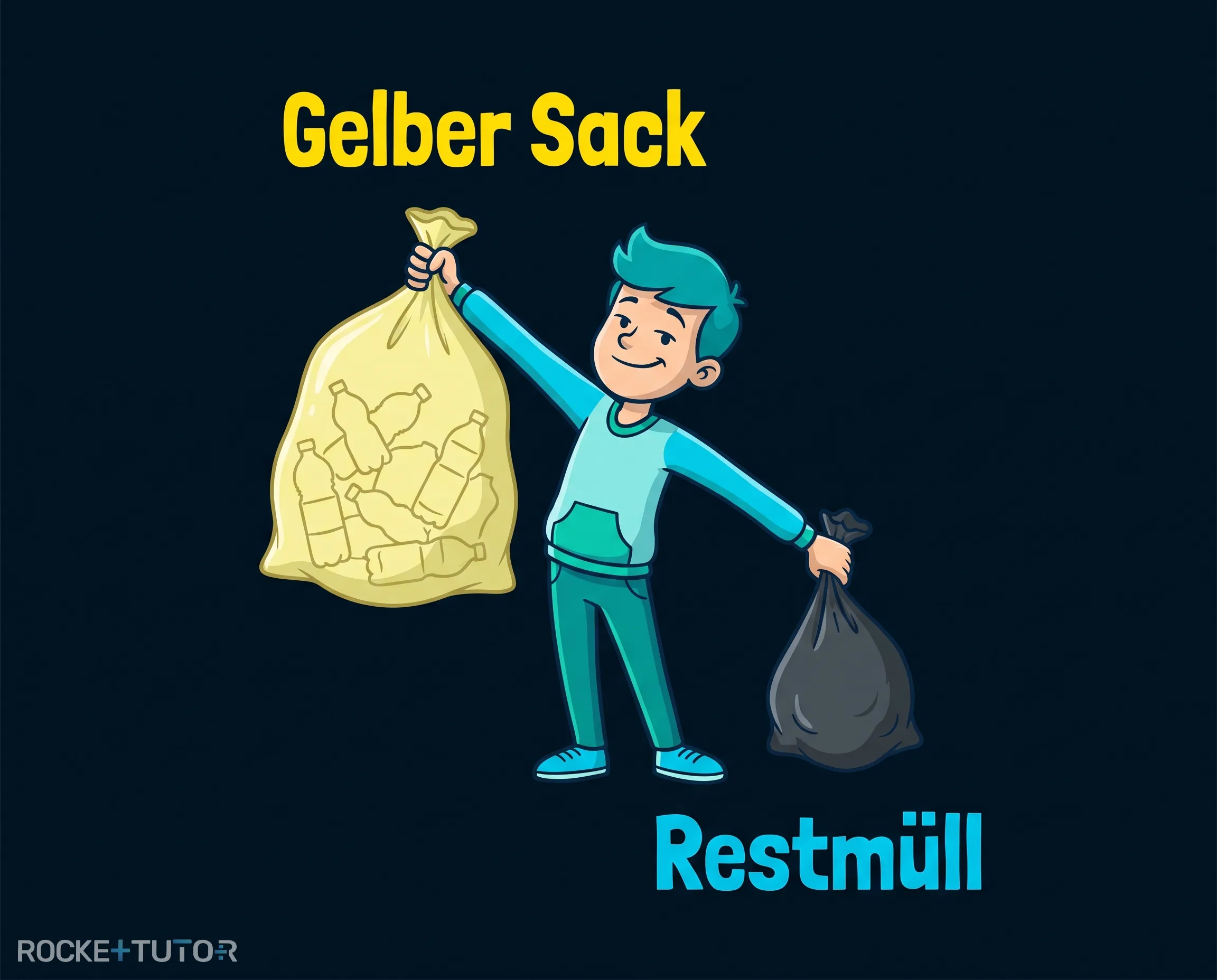 Gelber Sack und Restmüll Vergleich