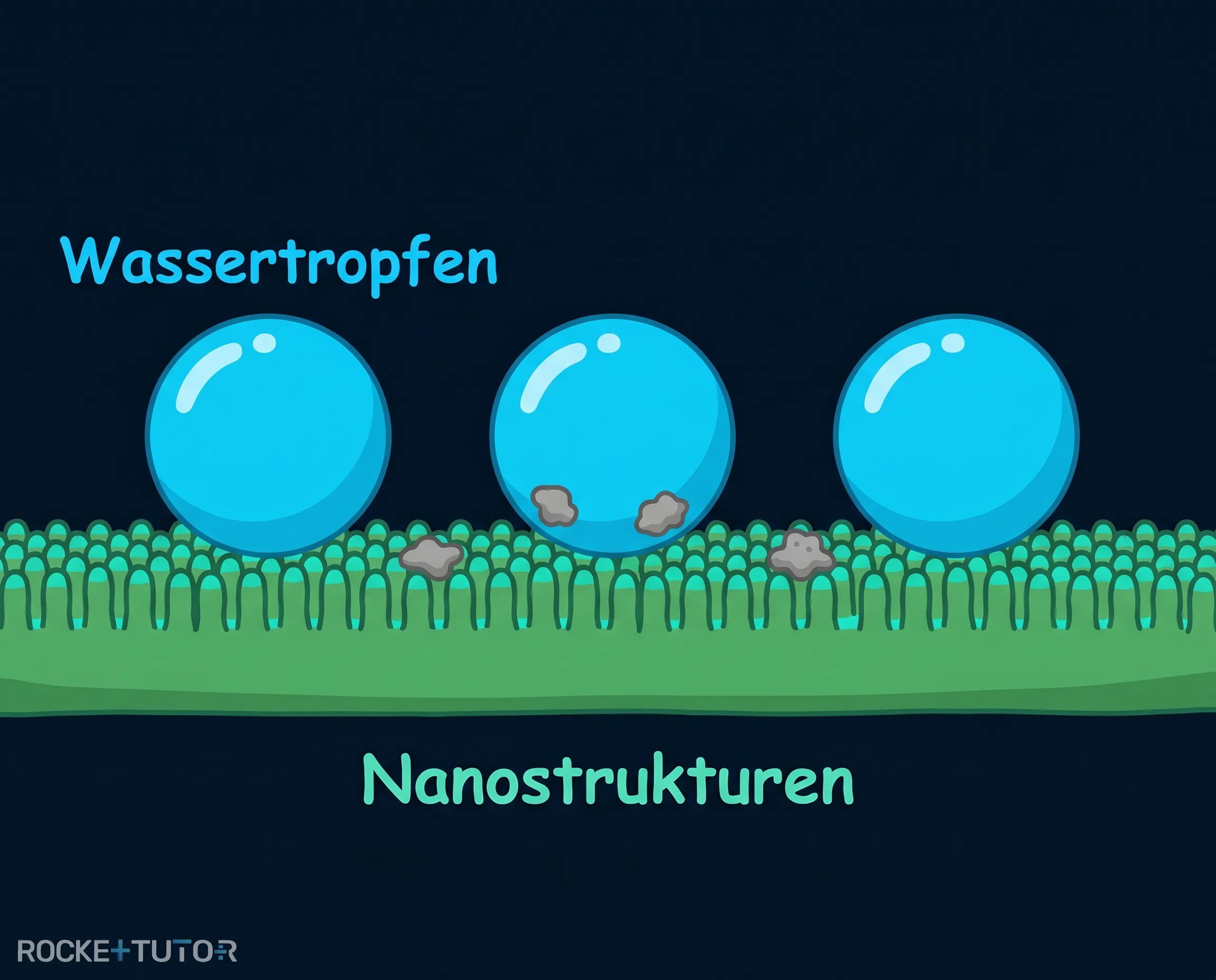 Lotuseffekt und Wassertropfen