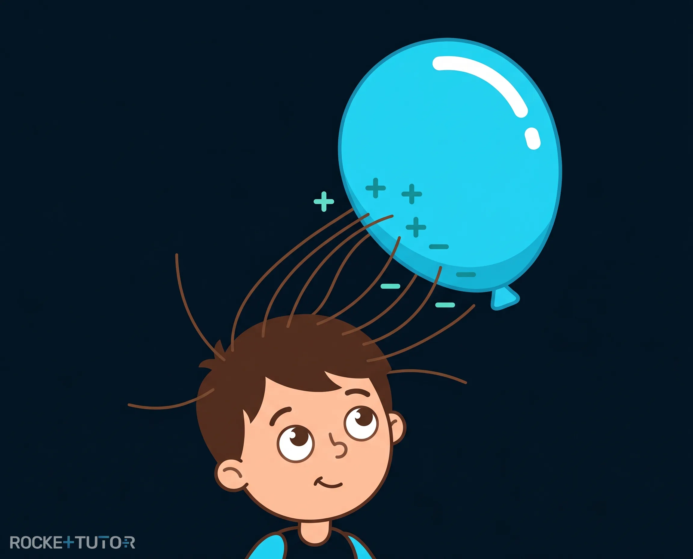 Luftballon zieht Haare an