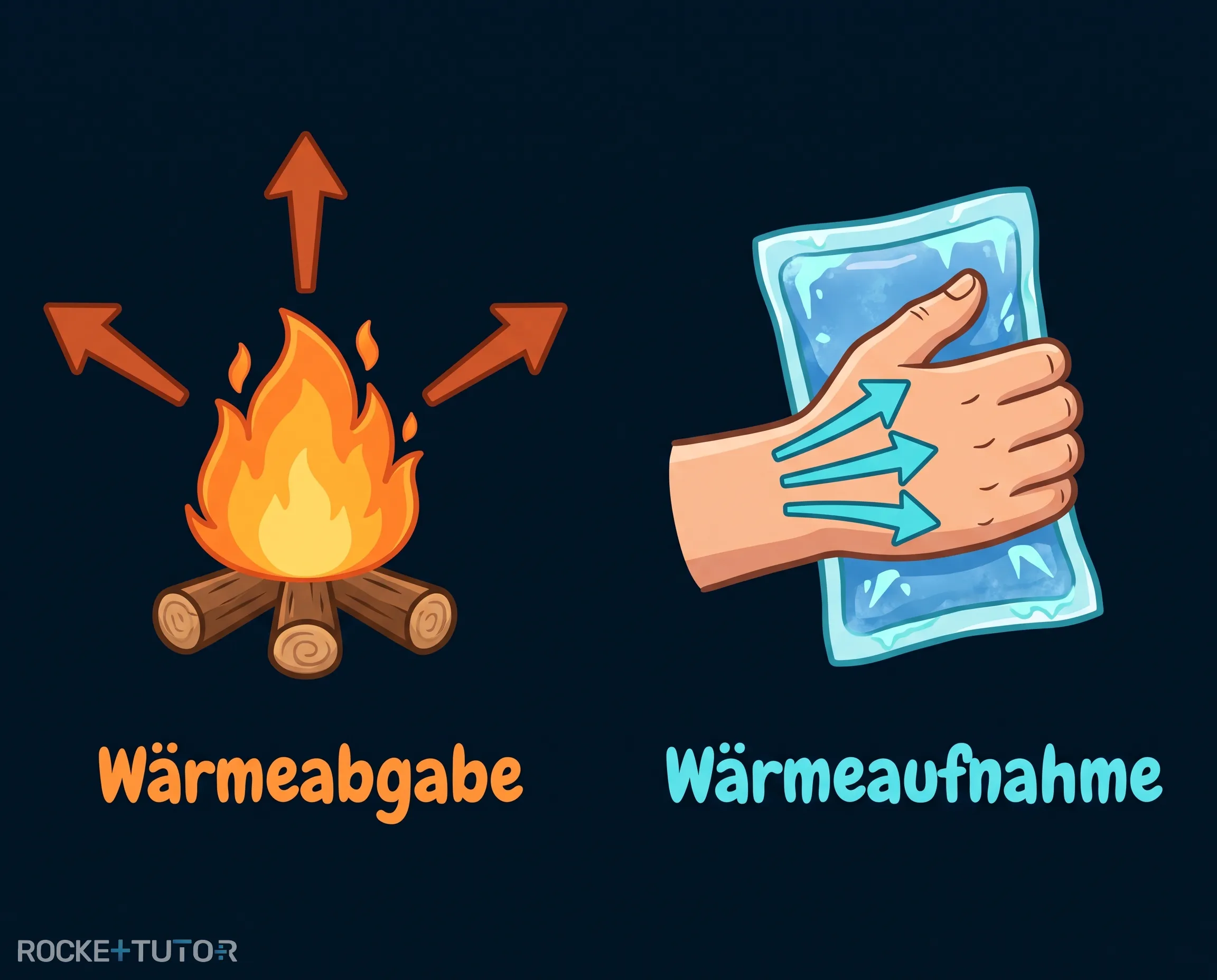 Lagerfeuer und chemisches Kühlpack