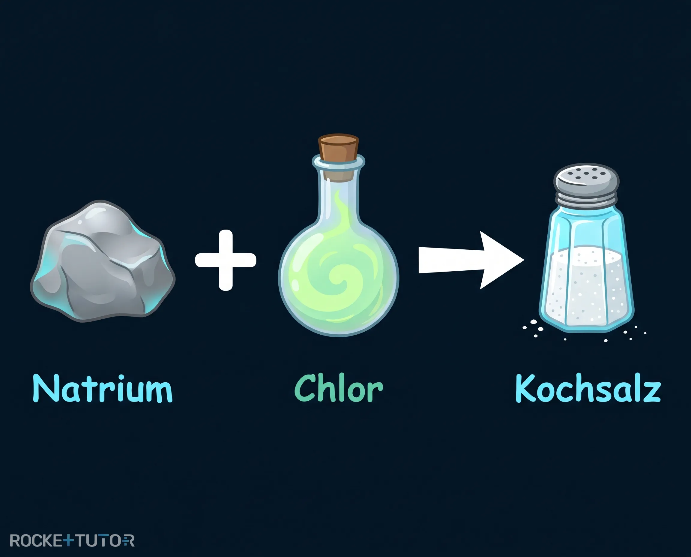 Kochsalz aus Natrium und Chlor