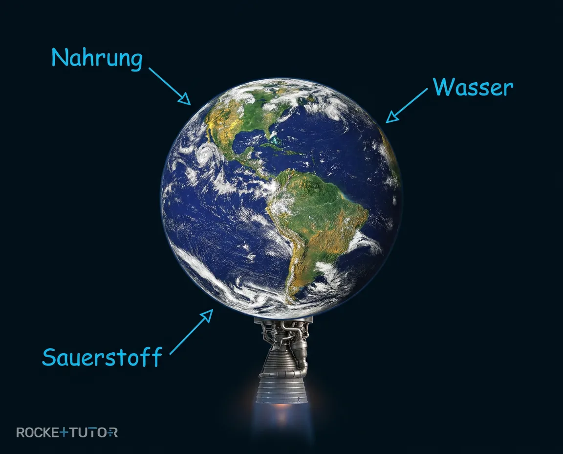 Raumschiff Erde mit Passagieren