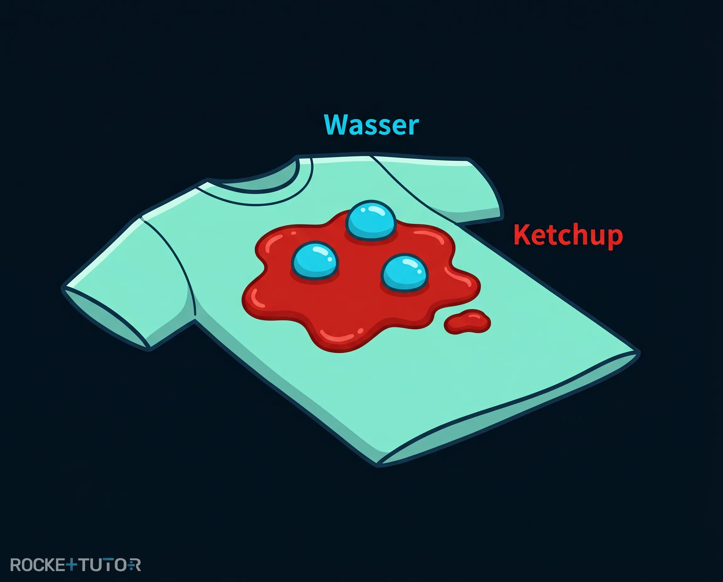Ketchupfleck auf T-Shirt