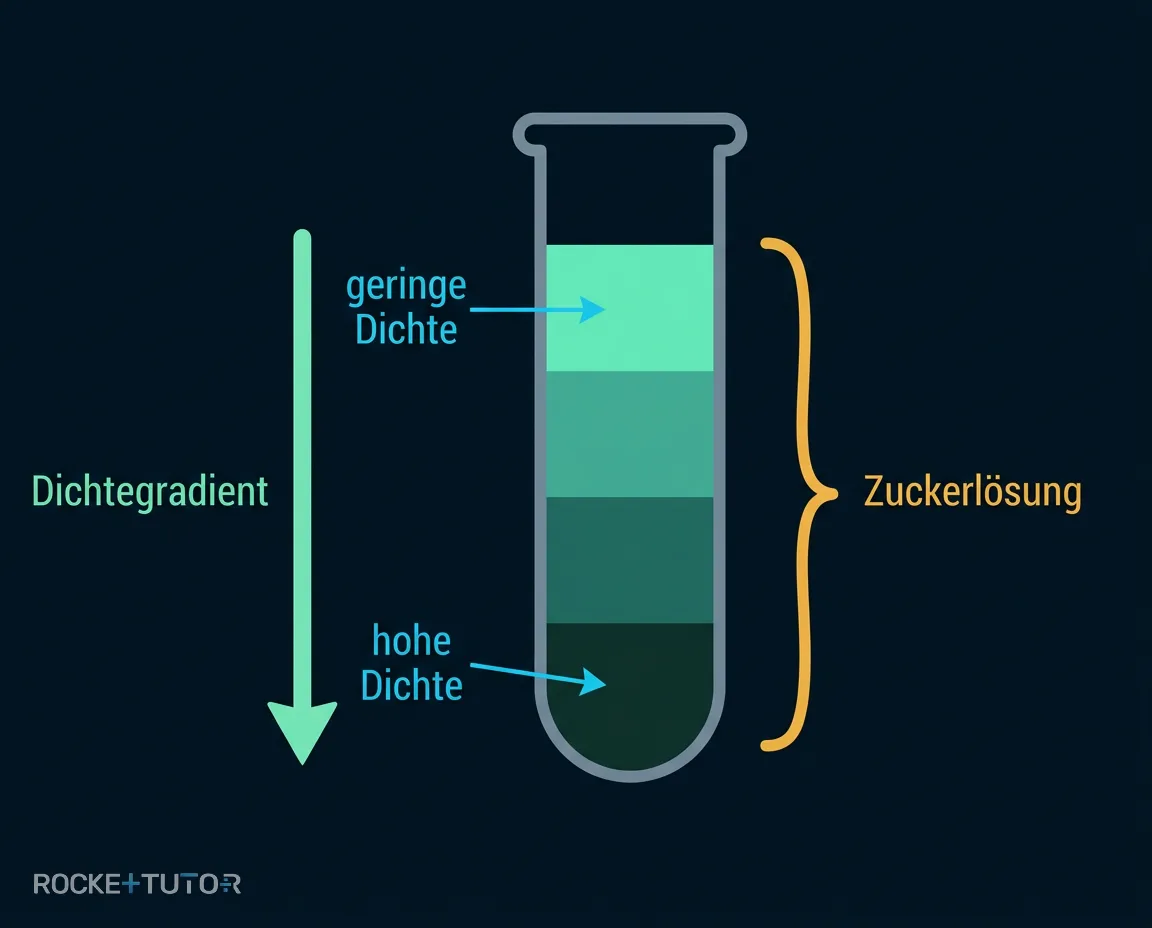 Röhrchen mit Dichtegradient