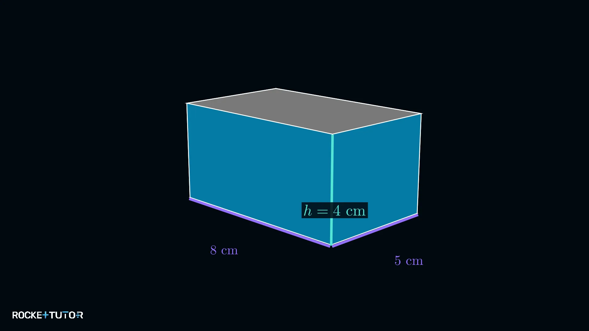 Rechteckprisma als Käsestück, 8 cm mal 5 cm Grundfläche