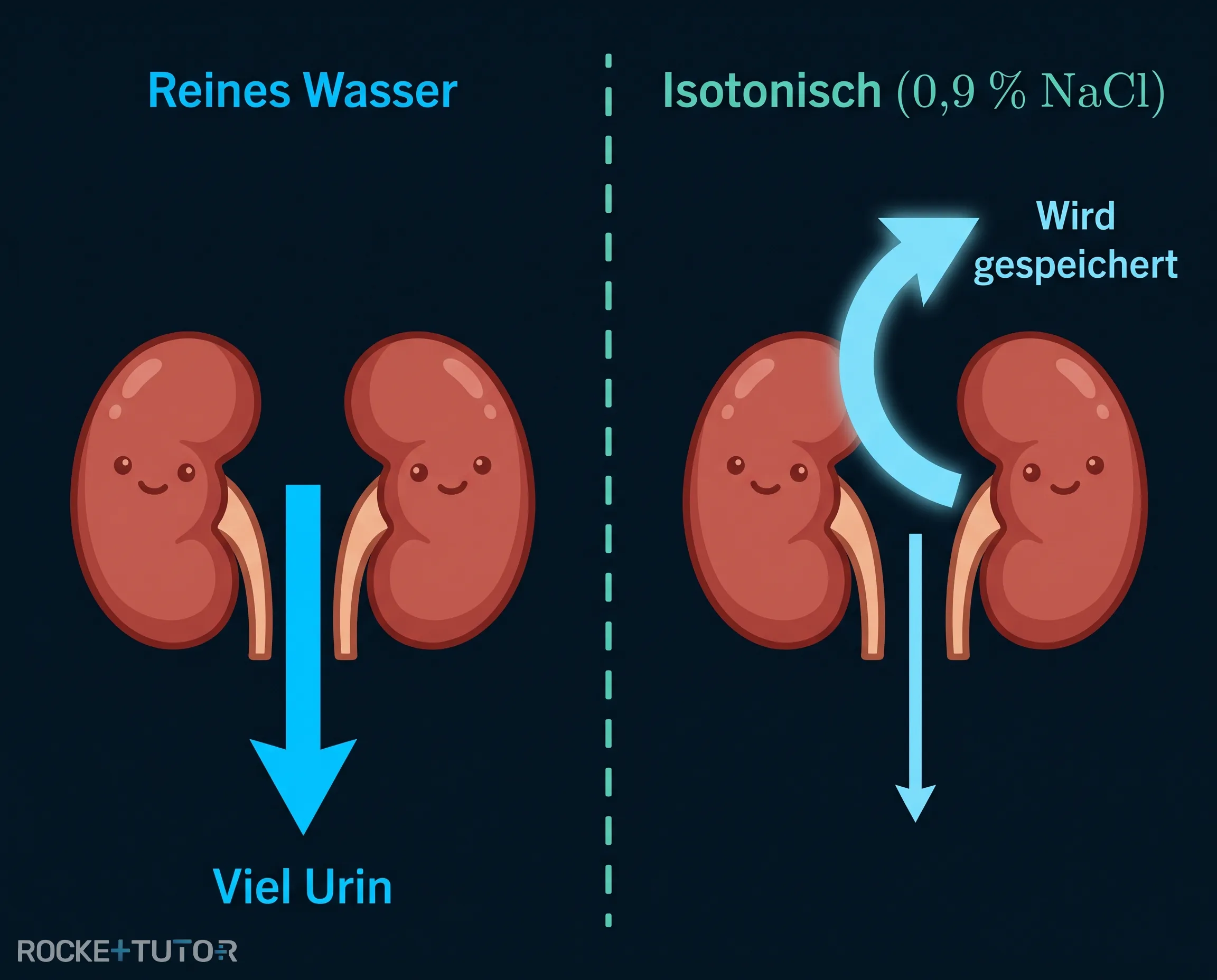 Nieren regulieren den Wasserhaushalt