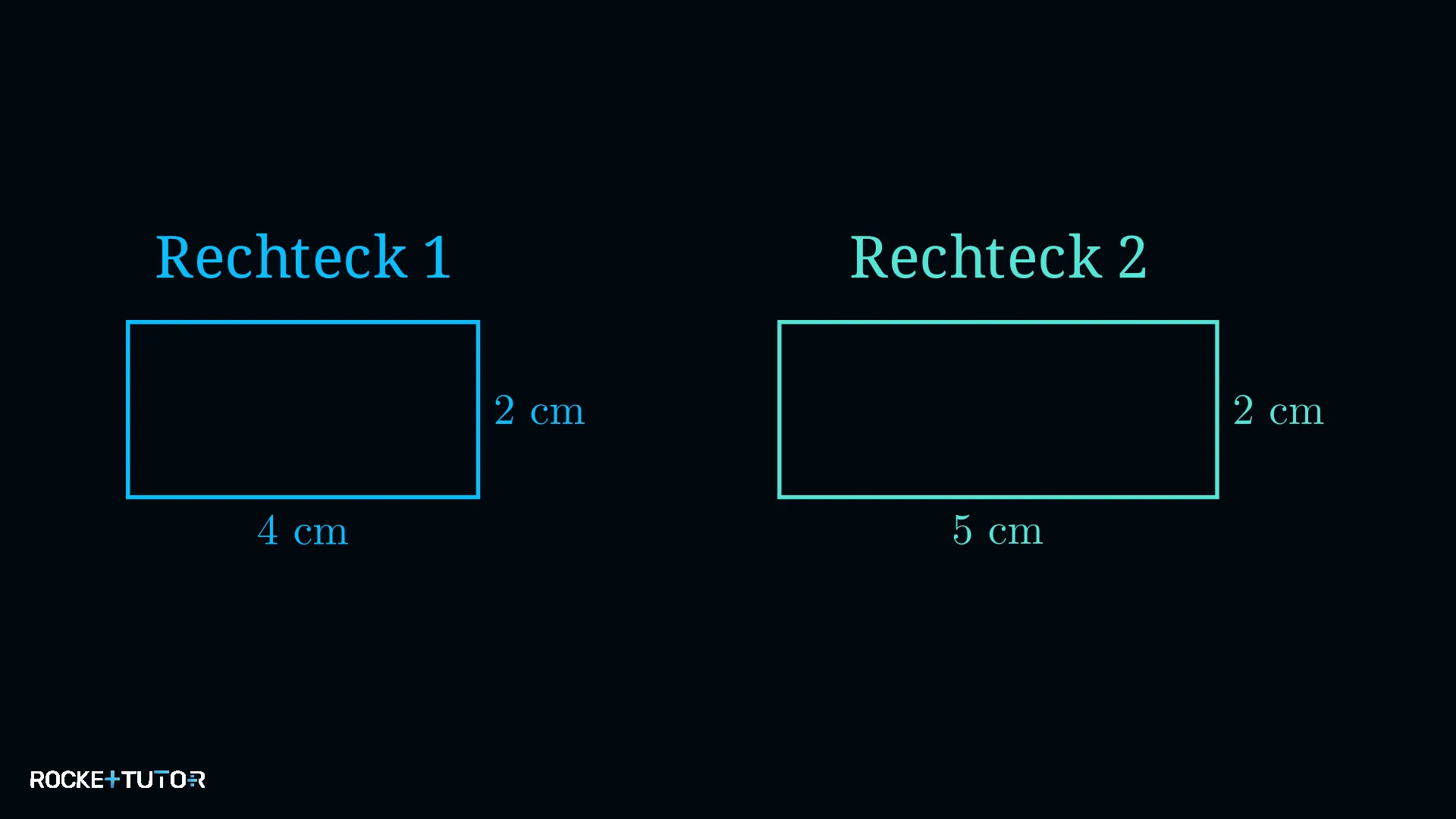Zwei Rechtecke mit Maßen