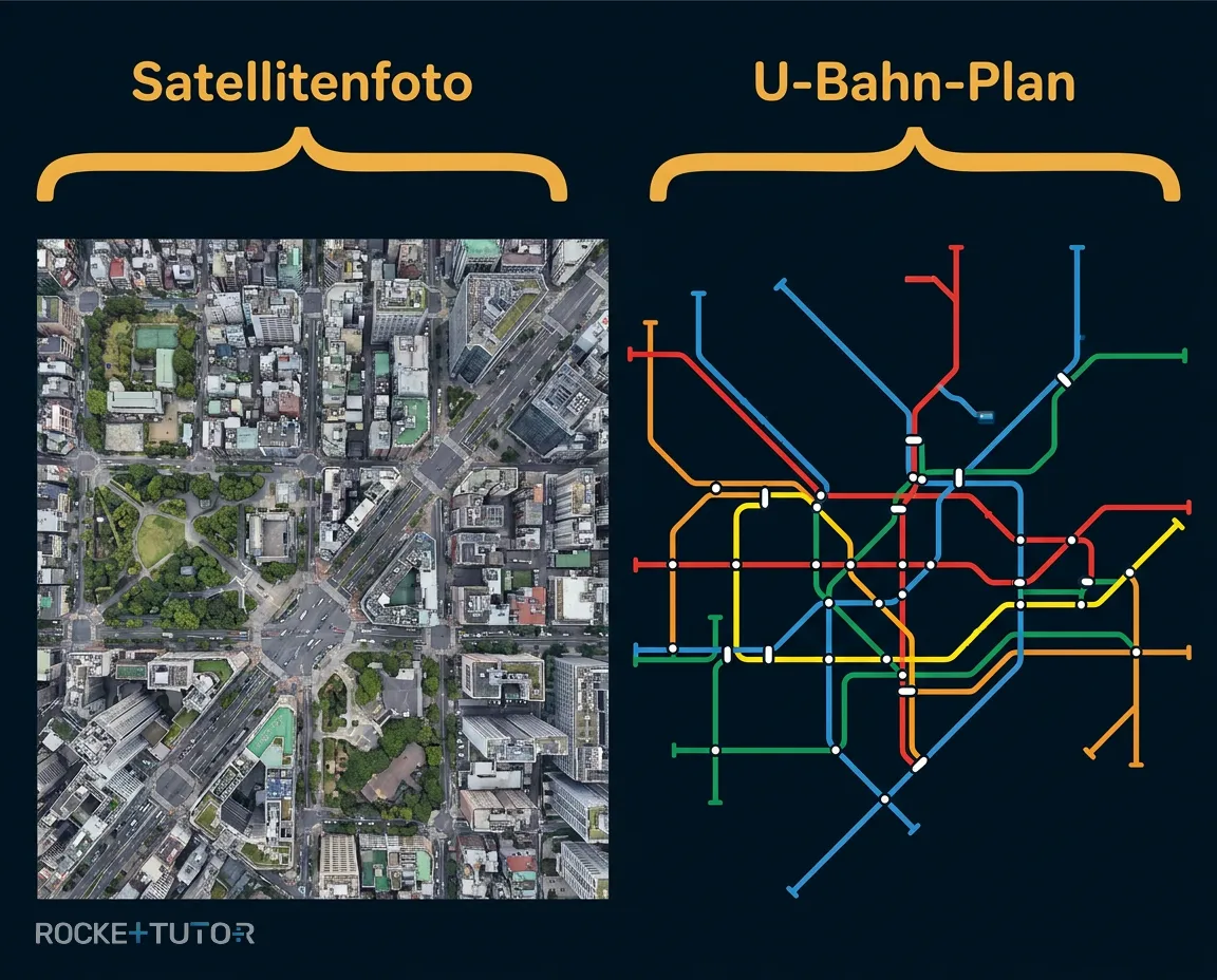 U-Bahn-Plan als Modell für Biologie