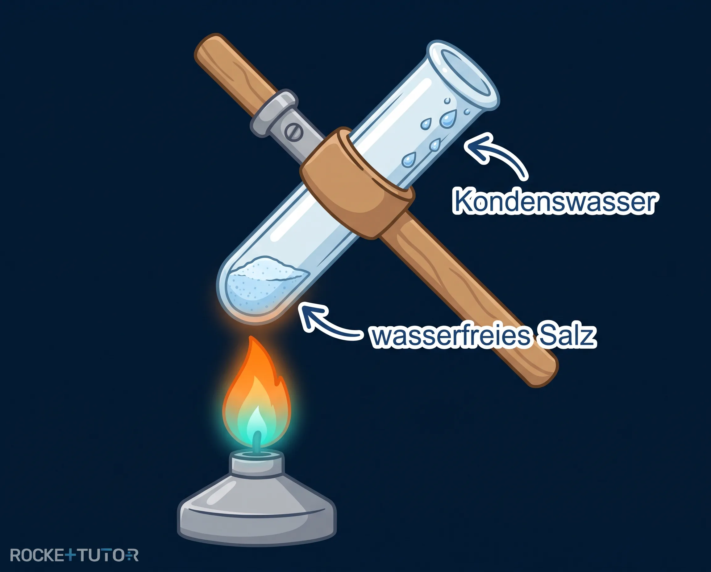 Kondenswasser am Reagenzglas