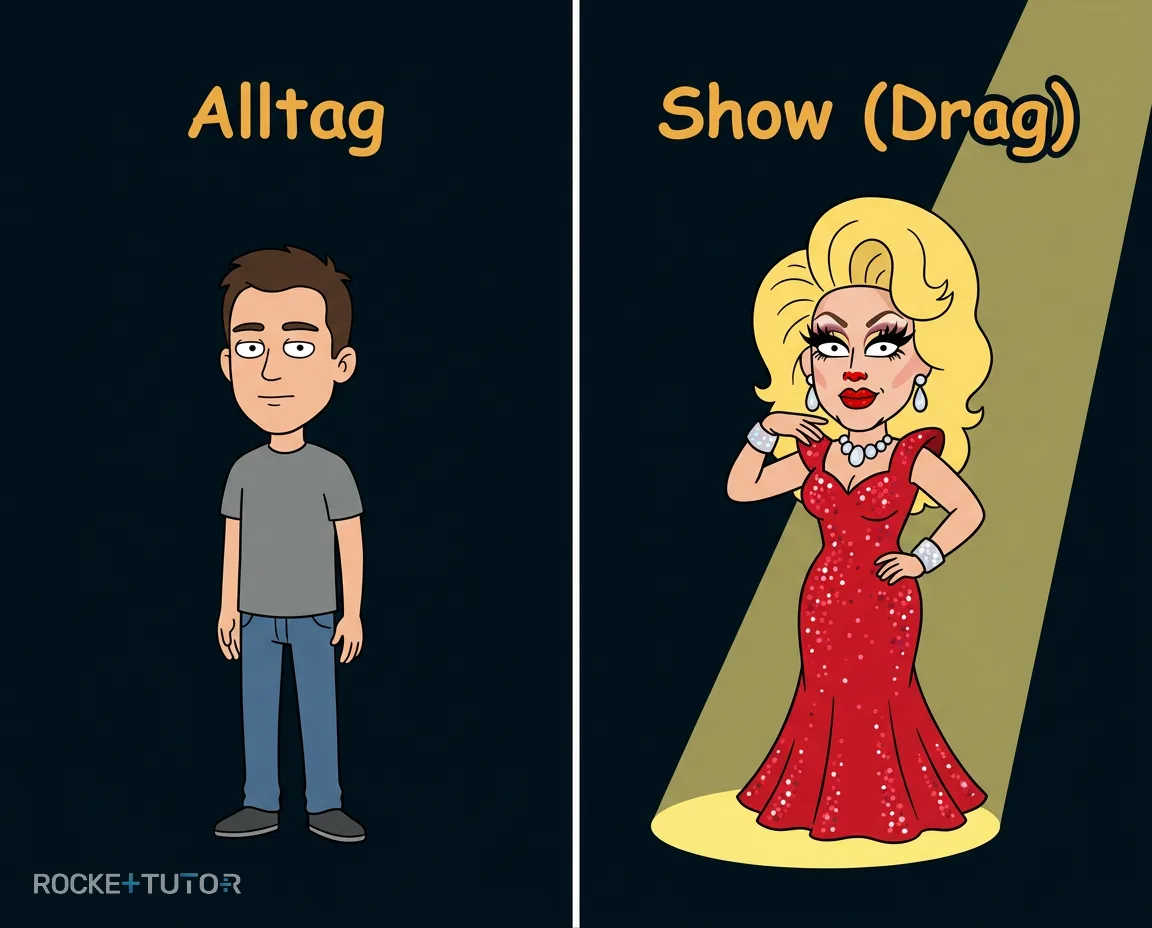 Drag Queen bei einem Auftritt