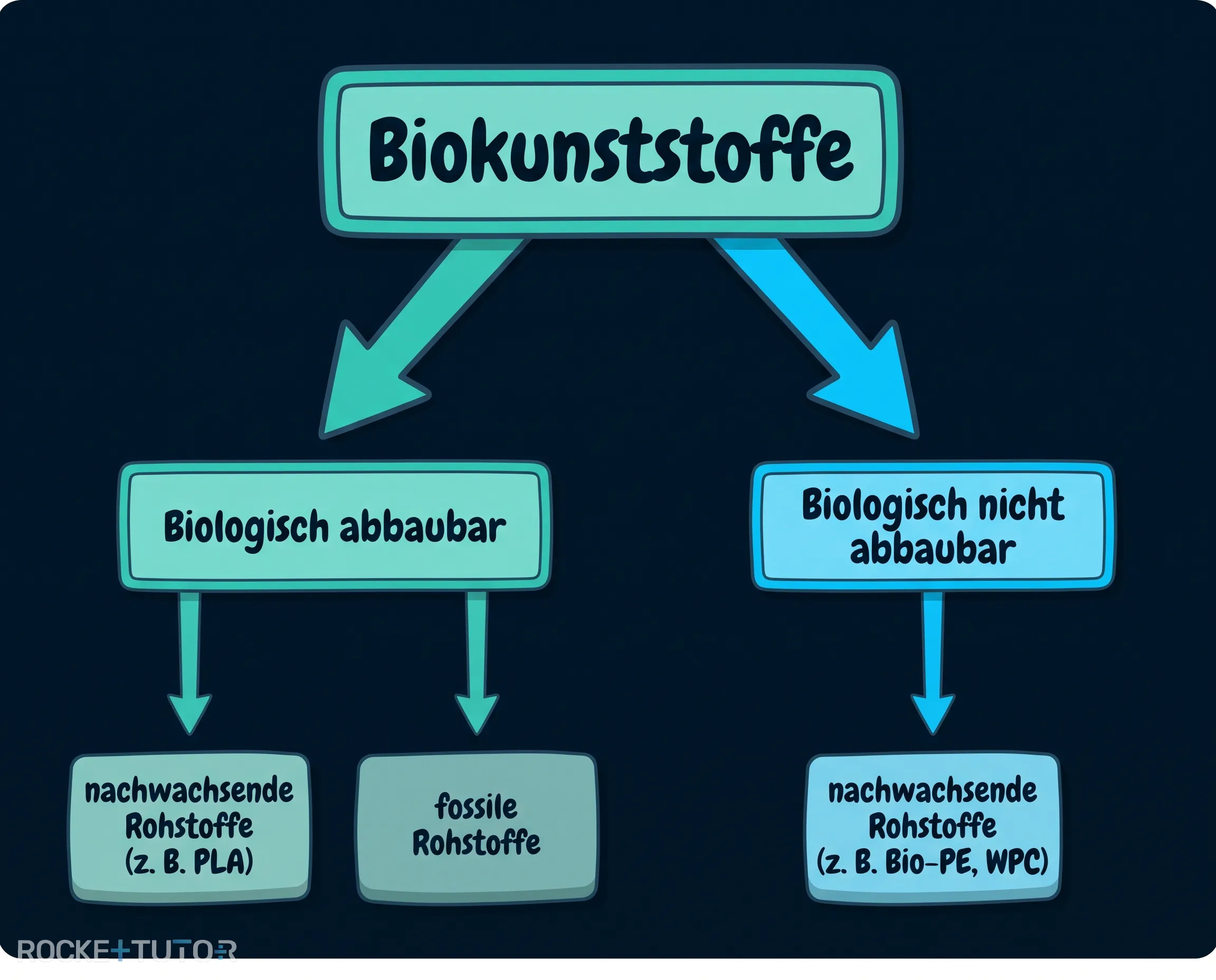 Klassifizierung von Biokunststoffen Diagramm